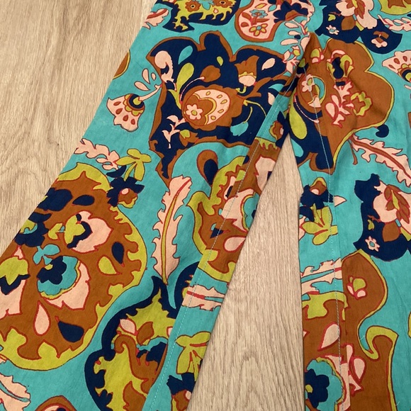 NWT Free People Teal Floral Pants - Picture 2 of 4